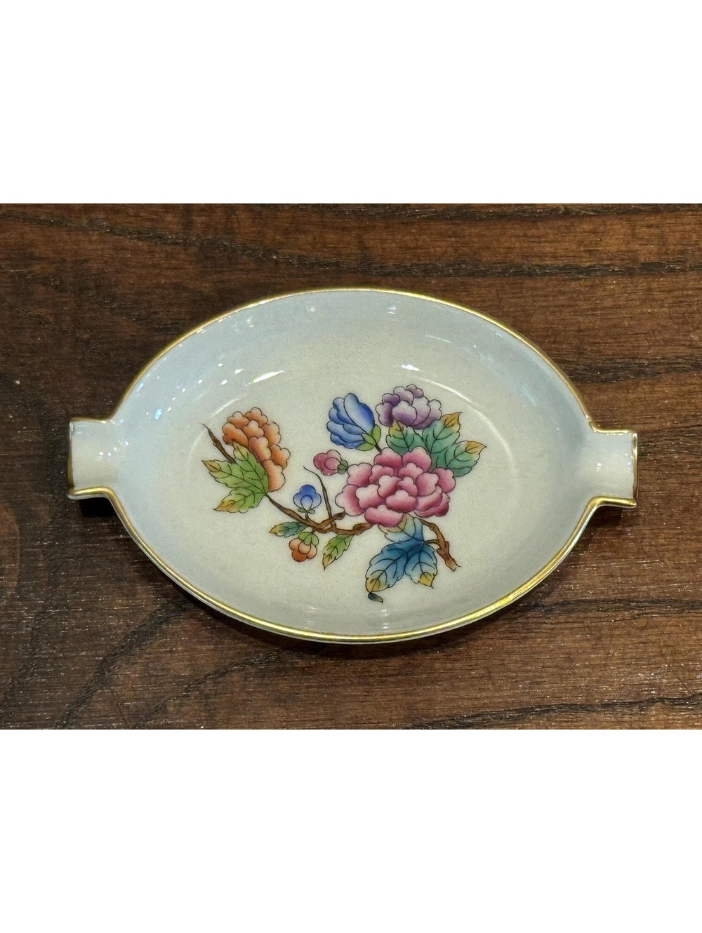 Vintage Herend Floral Ring Dish or Ashtray